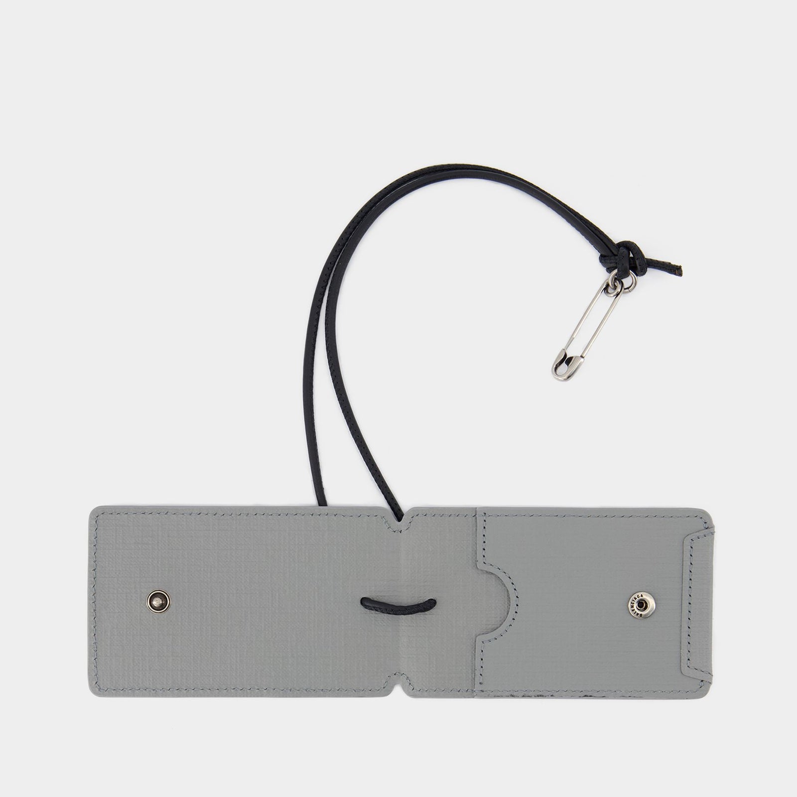 Tag Keychain - Balenciaga - Leather - Grey
