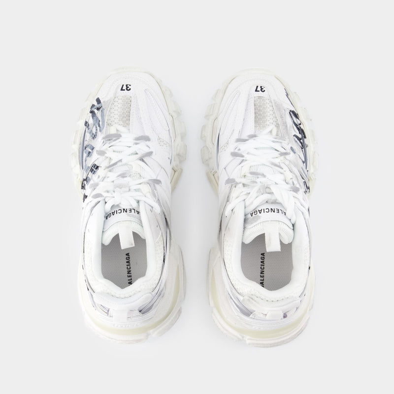 Track Sneakers - Balenciaga - Synthetic - White/Black