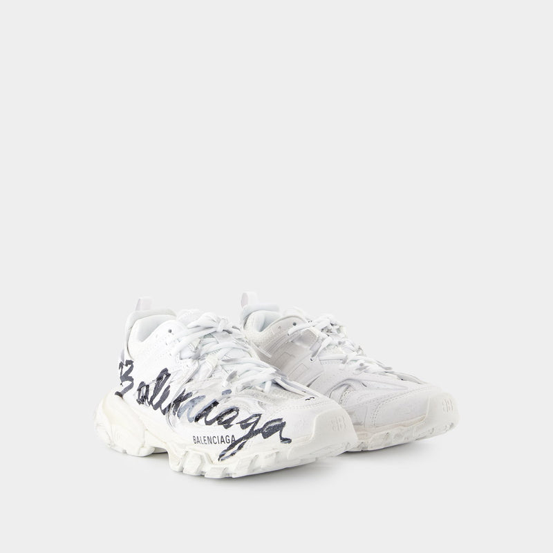 Track Sneakers - Balenciaga - Synthetic - White/Black