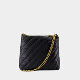 Crush M Shoulder Bag - Balenciaga - Leather - Black