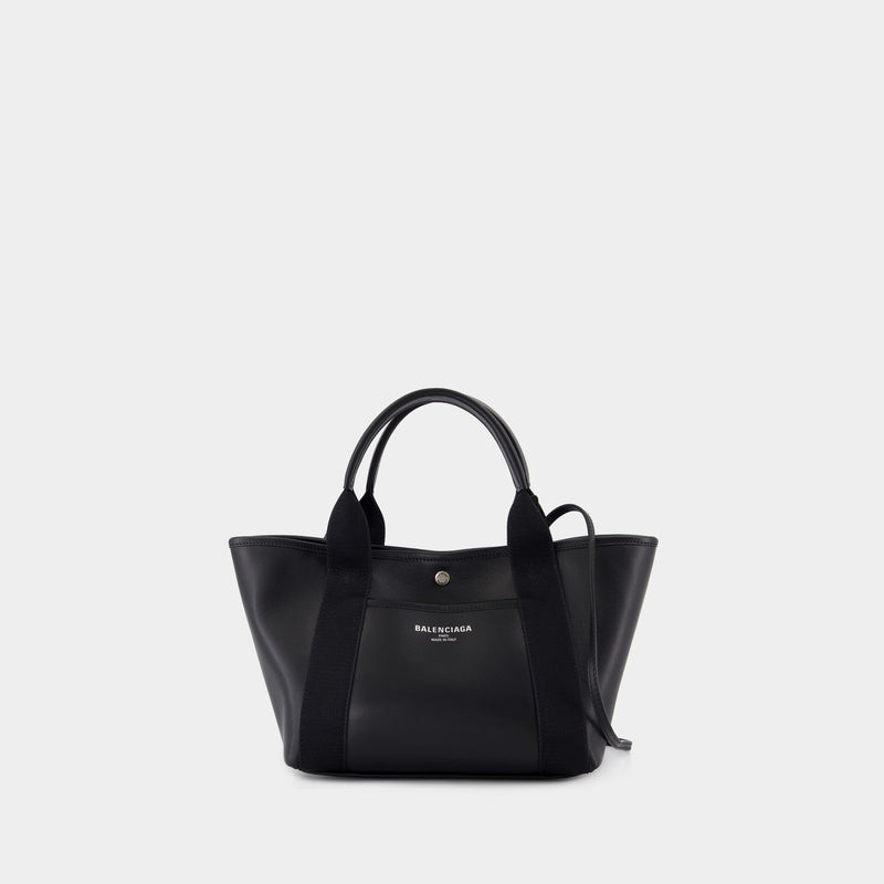 Navy Revamp Small Shopper Bag - Balenciaga - Leather - Black