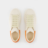 Oversize Sneakers - Alexander McQueen - Leather - White/Orange