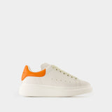 Oversize Sneakers - Alexander McQueen - Leather - White/Orange