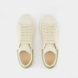 Oversize Sneakers - Alexander McQueen - Leather - White/Green