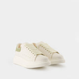 Oversize Sneakers - Alexander McQueen - Leather - White/Green