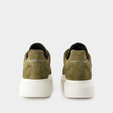 Oversize Sneakers - Alexander McQueen - Leather - Khaki