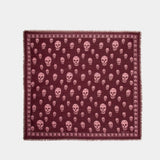 Skull Scarf - Alexander McQueen - Wool - Red