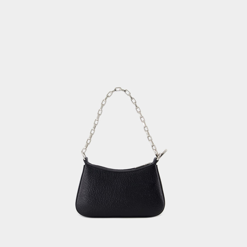 Mini Cross Bar Purse - Alexander McQueen - Leather - Black