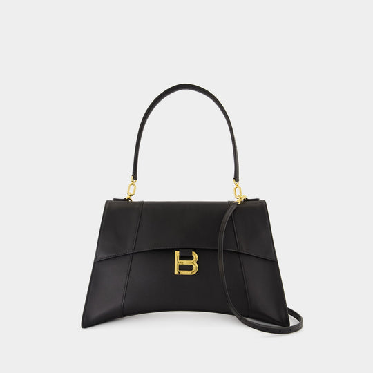 Hourglss Soft Medium Purse - Balenciaga - Leather - Black