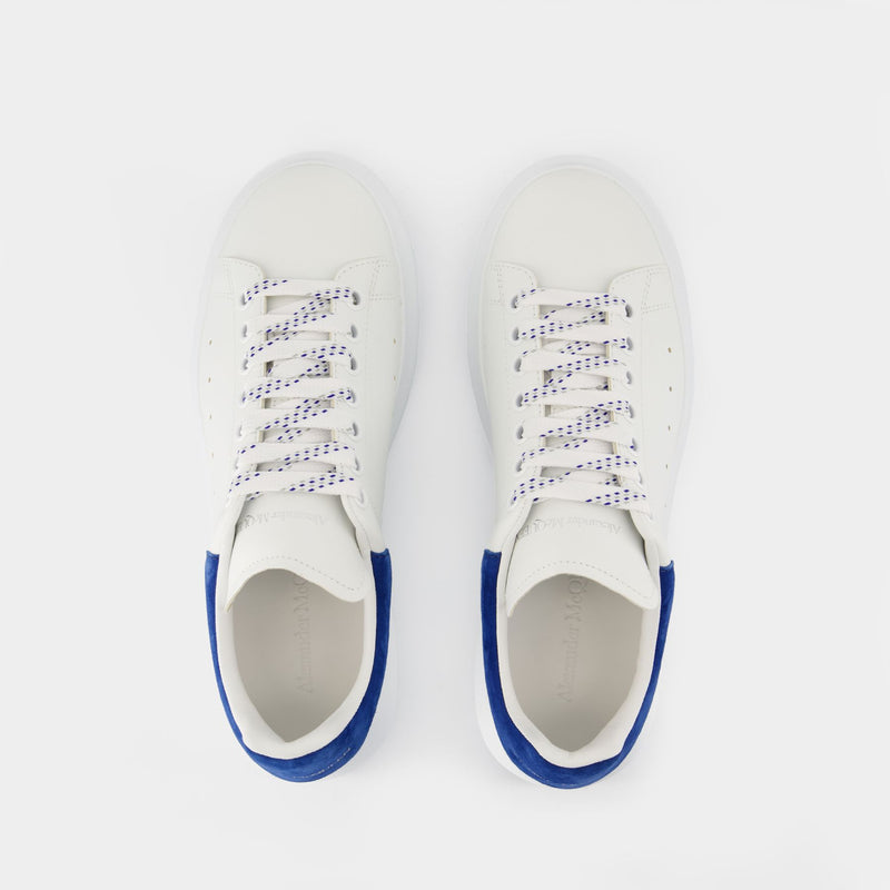 Oversize Sneakers - Alexander McQueen - Leather - White/Blue