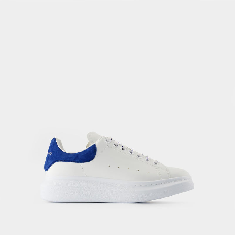 Oversize Sneakers - Alexander McQueen - Leather - White/Blue