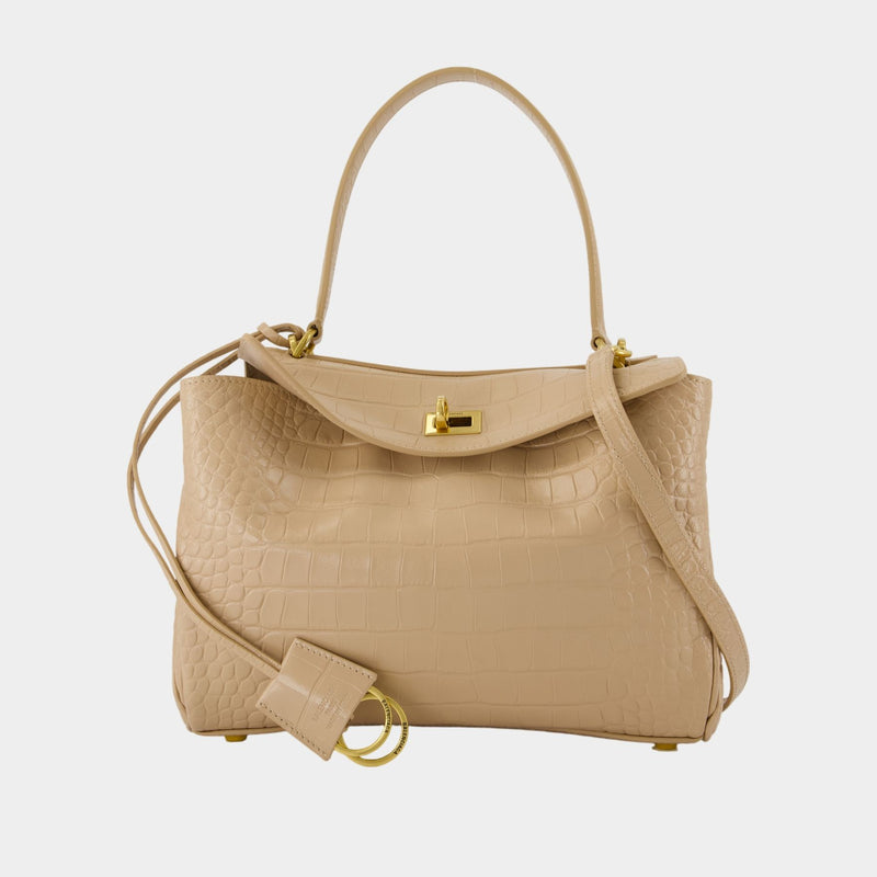 Rodeo Top Handle Small Purse - Balenciaga - Leather - Beige