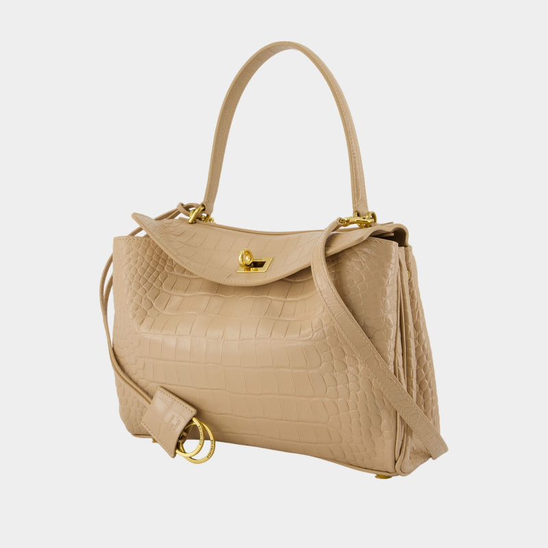 Rodeo Top Handle Small Purse - Balenciaga - Leather - Beige