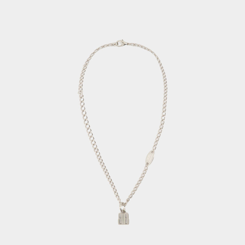 Nano Thin Necklace - Balenciaga - Metal - Silver