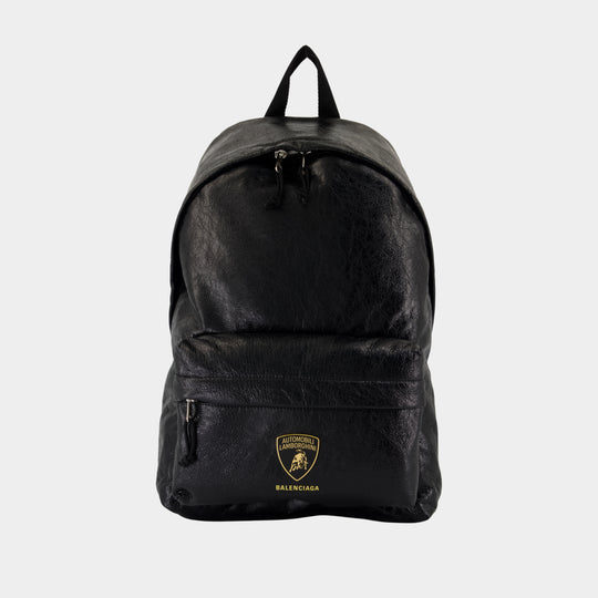 Explorer Backpack - Balenciaga - Leather - Black