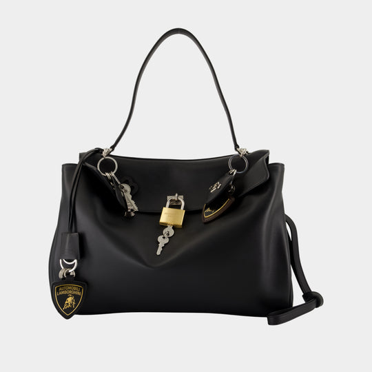 Rodeo Top Handle Large Purse - Balenciaga - Leather - Black