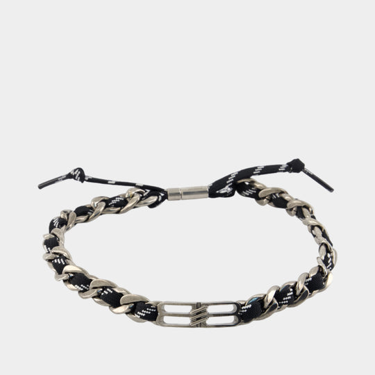 Bb Icon Lace Necklace M - Balenciaga - Metal - Black