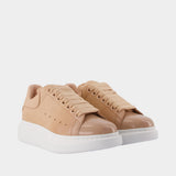 Oversized Sneakers - Alexander McQueen - Leather - Beige