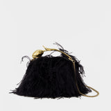 Mini Bloom Bag - ERDEM - Leather - Black