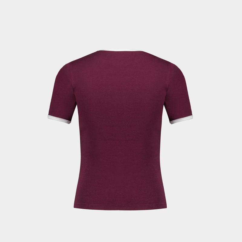 Signature T-Shirt - Courreges - Cotton - Burgundy