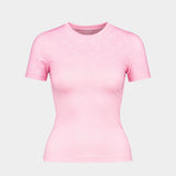Faded Moon Ss Baby T-Shirt - Marine Serre - Cotton - Pink