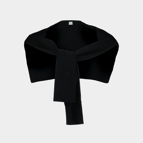 Sleeve Scarf - TOTEME - Cashmere - Black