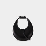 Mini Moon Bag - Staud - Leather - Black