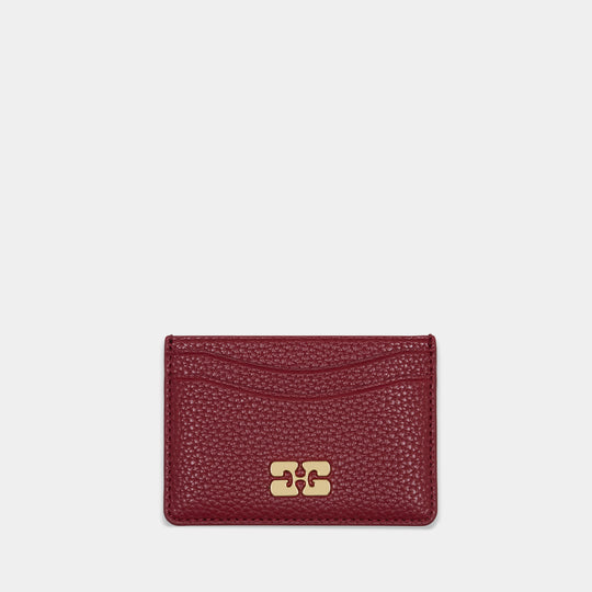 Card Holder - Ganni - Synthetic - Red