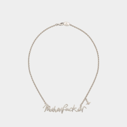 Man. Motherfucker Necklace - Vivienne Westwood - Metal - Silver