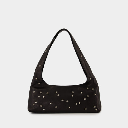 Halter Shoulder Bag - Margesherwood - Leather - Black