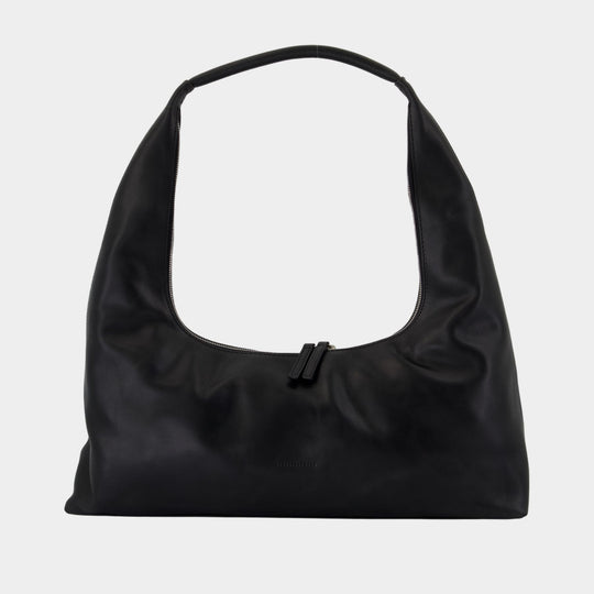 Hobo Large Shoulder Bag - Margesherwood - Leather - Black