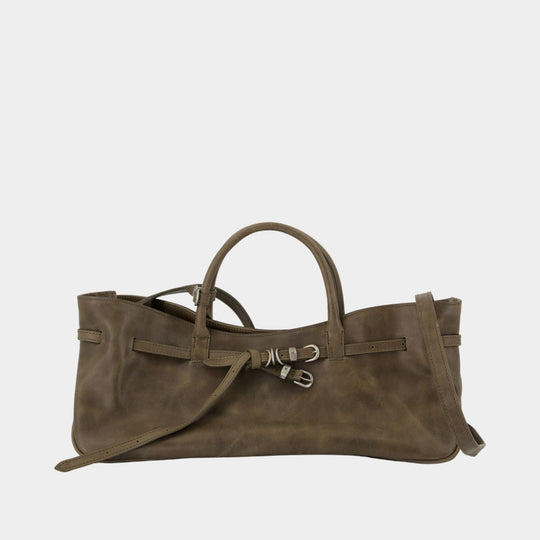 Grandma Used Crossbody - Margesherwood - Leather - Grey