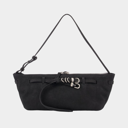 Grandma Used Sling Shoulder Bag - Margesherwood - Leather - Black