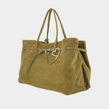 Grandma Used Xl Shopper Bag - Margesherwood - Leather - Khaki