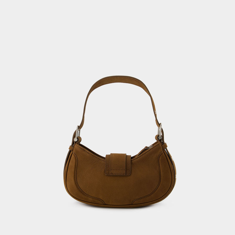 Hobo Brocle Shoulder Bag - Osoi - Leather - Brown