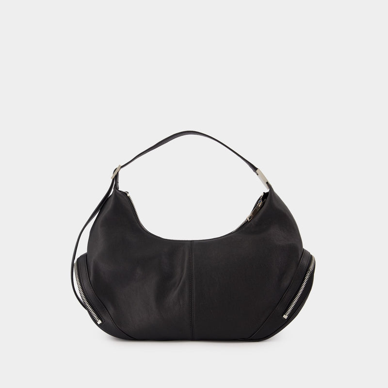 Cargo Large Shoulder Bag - Osoi - Leather - Black