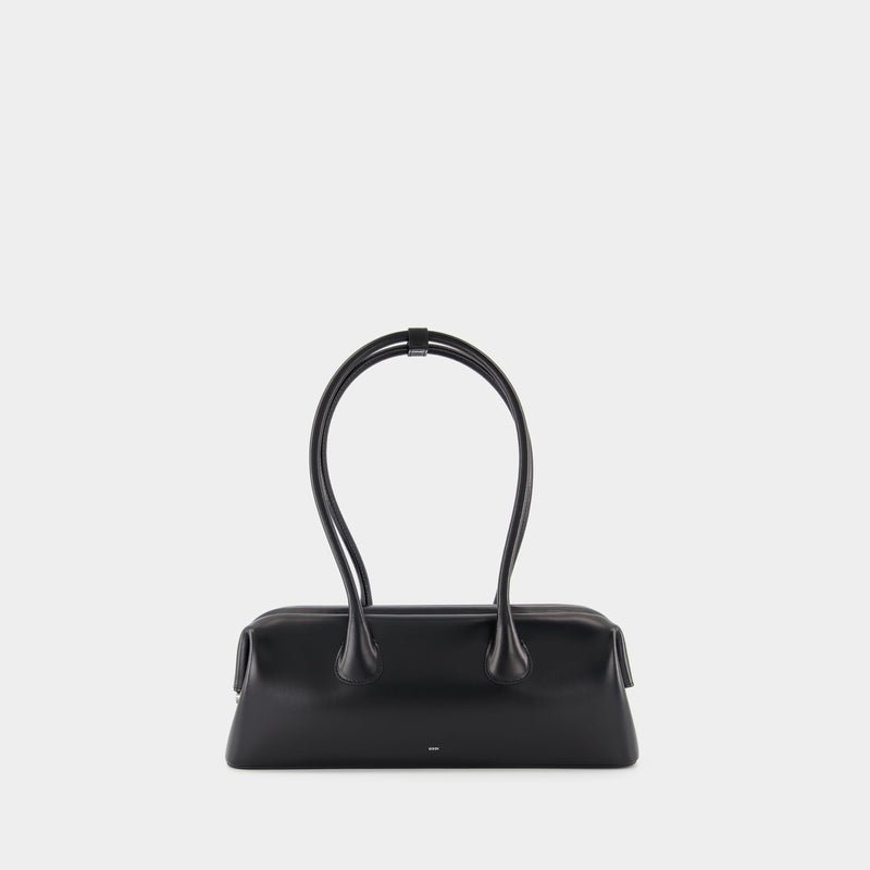 Boat Wide Shoulder Bag - Osoi - Leather - Black