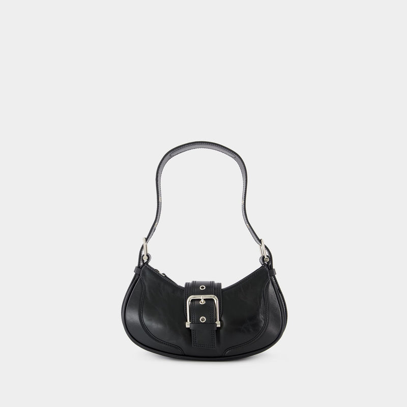 Hobo Brocle Shoulder Bag - Osoi - Leather - Black