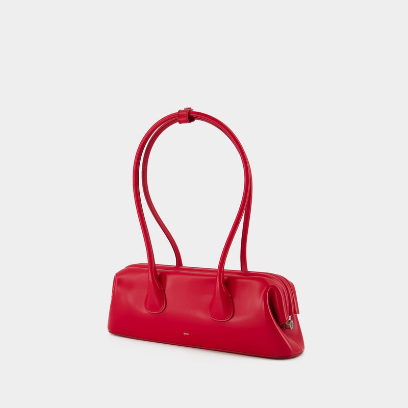 Boat Wide Mini Shoulder Bag - Osoi - Leather - Red