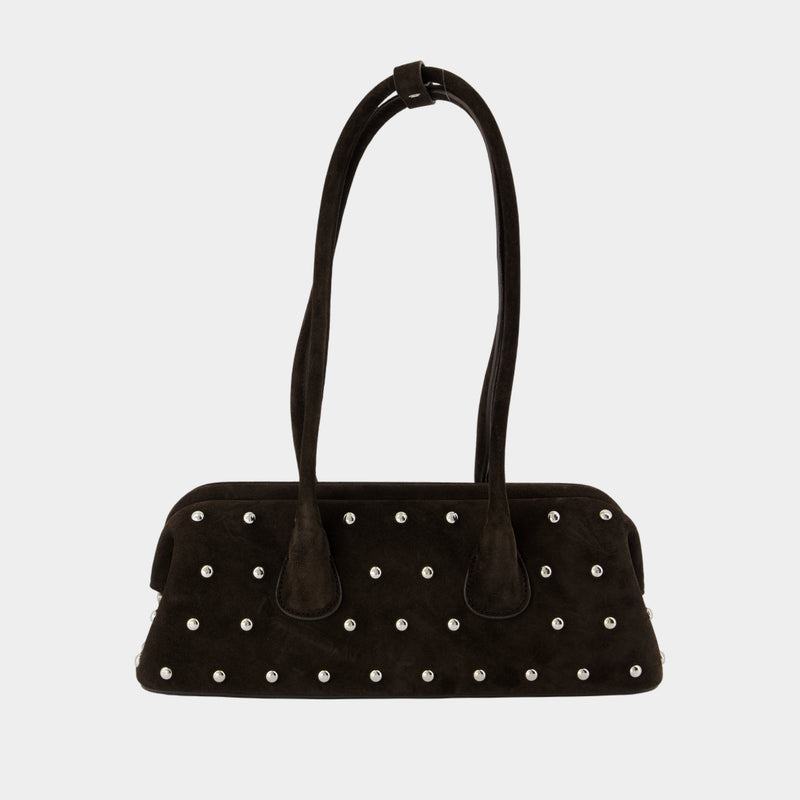 Boat Wide Mini Shoulder Bag - Osoi - Leather - Brown