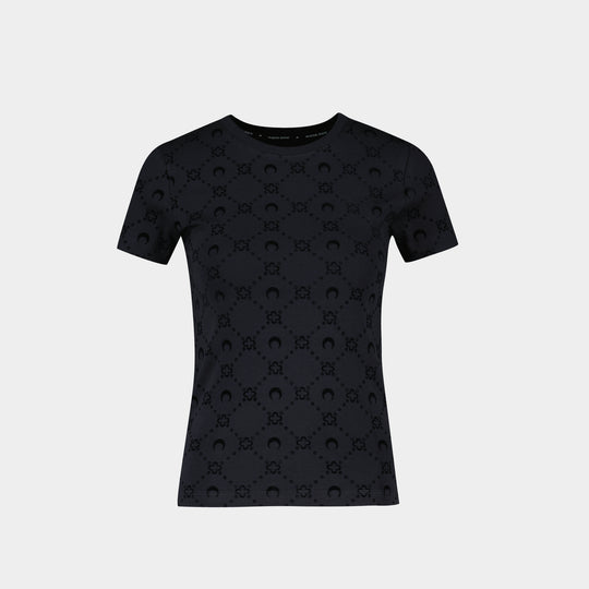 Moonogram Baby Fit T-Shirt - Marine Serre - Cotton - Black