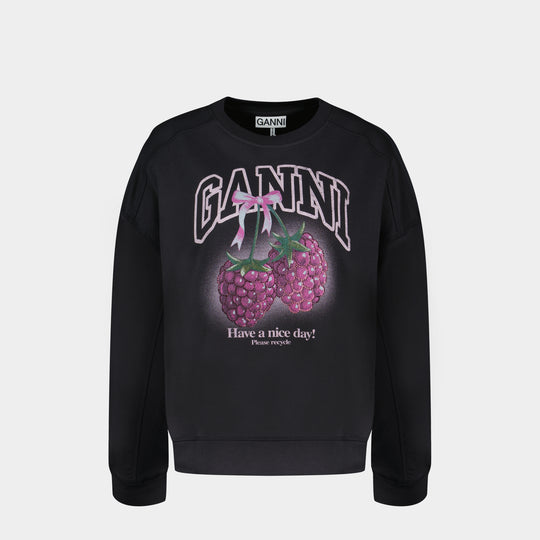 Isoli Raspberry Sweatshirt - Ganni - Cotton - Multi