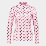 Moon Ls Highneck T-Shirt - Marine Serre - Synthetic - Pink