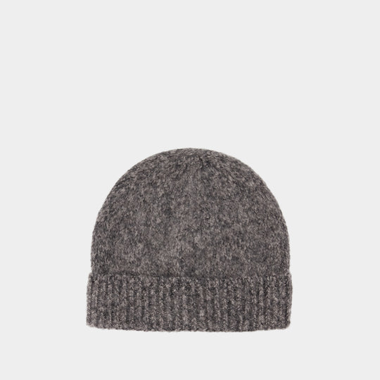 Marl Fuzzy Beanie - OFFICINE GENERALE - Wool - Grey