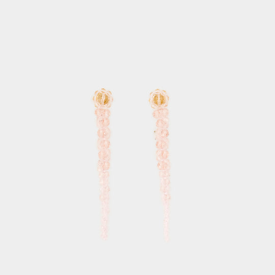Drip Earrings - Simone Rocha - Crystal - Pink
