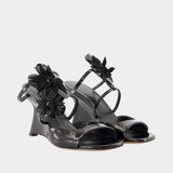 Belara Wedge 85 Sandals - Zimmermann - Leather - Black
