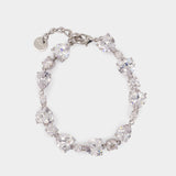 Crystal Droplet Bracelet - SELF PORTRAIT - Pearls - Silver