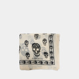 Ca Skull Scarf - Alexander McQueen - Silk - White