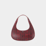 Python Loop Swipe Shoulder Bag - Coperni - Leather - Burgundy