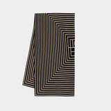 Signature Monogram Scarf - TOTEME - Silk - Black